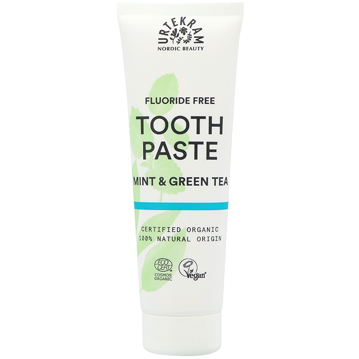 Urtekram Tandpasta Mint & Green Tea Fluoridevrij - 75ml image 1