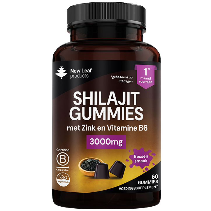 New Leaf Products Shilajit Gummies met Zink en Vitamine B6 - 60 gummies