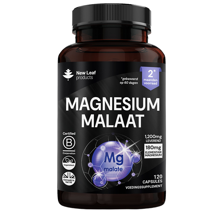 New Leaf Products Magnesium Malaat - 120 capsules