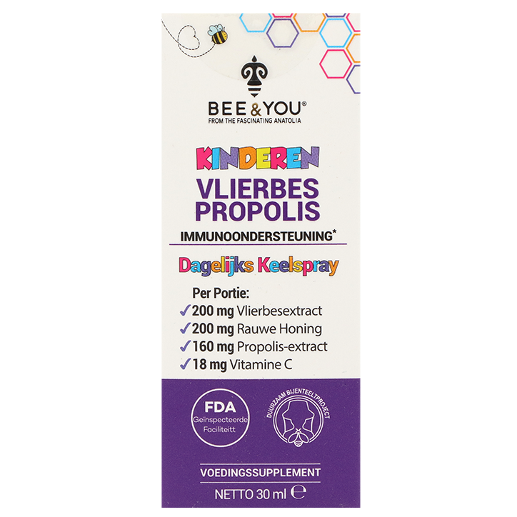BEE&YOU Vlierbes Propolis Keelspray Kinderen - 30 ml image 1