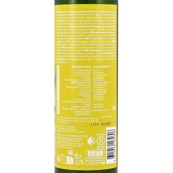 Weleda Energy Douchegel Gember - 400ml image 2