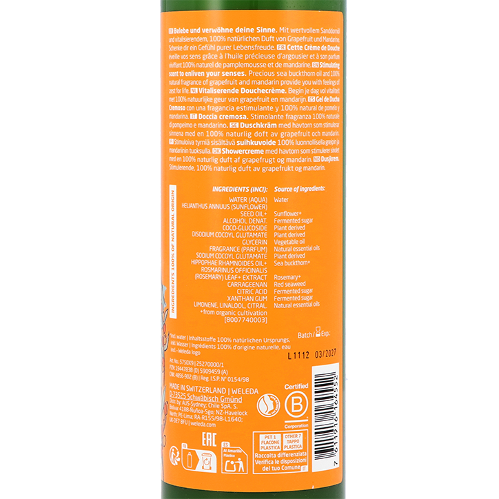 Weleda Vitality Douchecrème Duindoorn - 400ml image 2