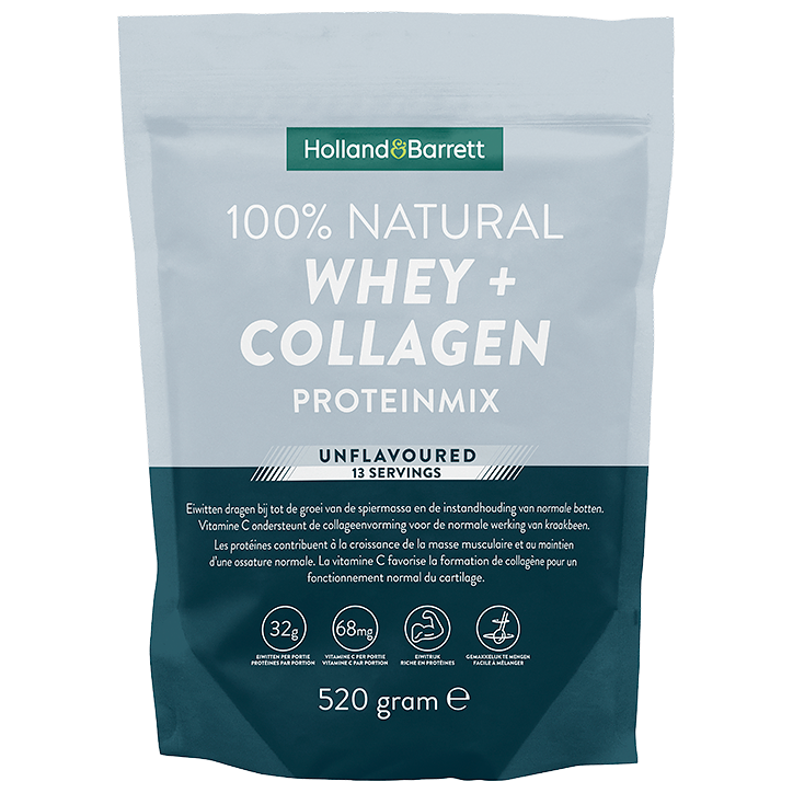 1+1 gratis | Holland & Barrett 100% Natural Whey Protein Collagen - 500g