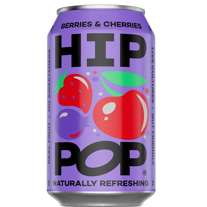 Hip Pop Living Soda Berries & Cherries - 330ml