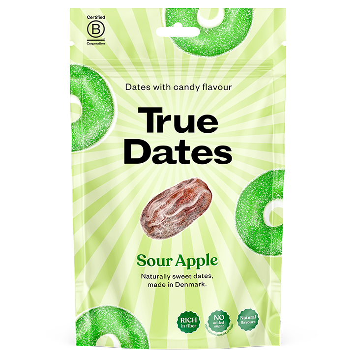 2e product 50% korting | Glutenvrij | True Dates Sour Apple - 100g