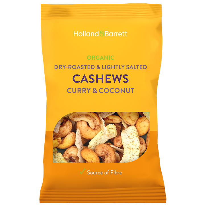 Holland & Barrett Cashewnoten Curry & Kokos BIO - 35g
