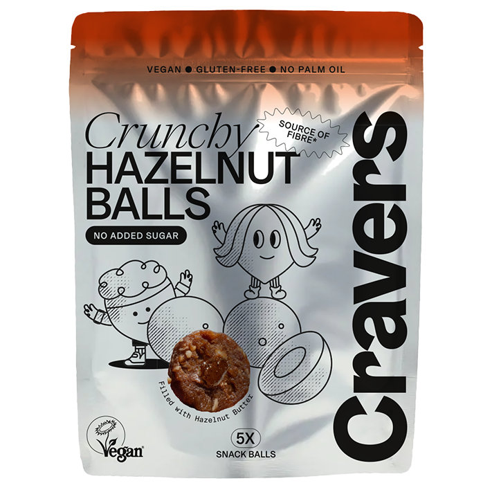 2e product 50% korting | Glutenvrij | Cravers Crunchy Hazelnut Balls - 60g