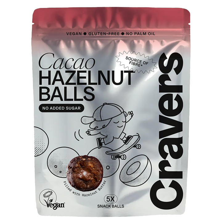 2e product 50% korting | Glutenvrij | Cravers Cacao Hazelnut Balls - 60g