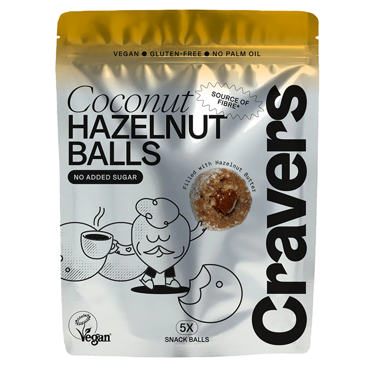 2e product 50% korting | Glutenvrij | Cravers Coconut Hazelnut Balls - 60g