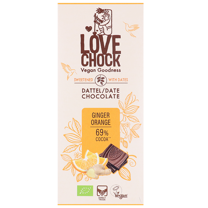 Lovechock Date Chocolate Ginger Orange 69% - 70g