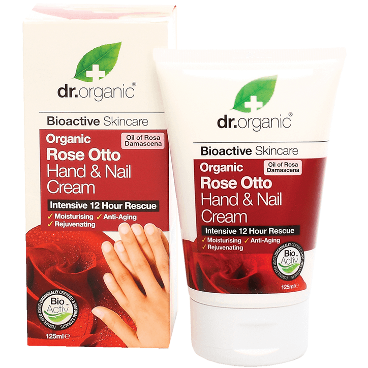 Dr. Organic Roos Hand & Nagelcrème - 125ml image 1