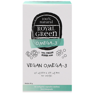 Royal Green 2e product 50% korting Vegan Omega 3 - 60 softgels - 60 stuks