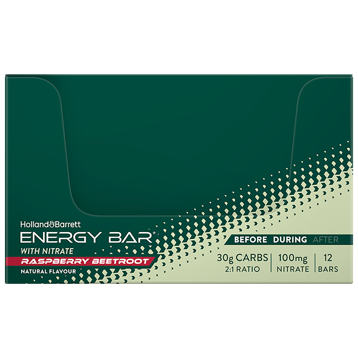 1+1 gratis | Holland & Barrett Energy Bar Nitrate Raspberry Beetroot Box - 12 x 48g