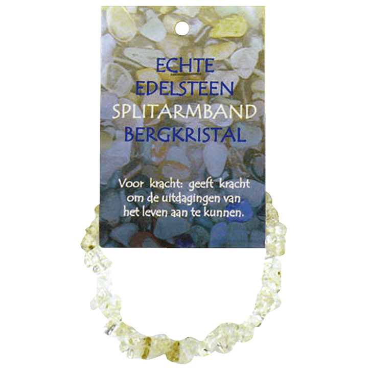 Steengoed Splitkralen Armband Bergkristal image 1