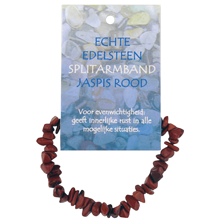 Steengoed Splitkralen Armband Jaspis Rood image 1