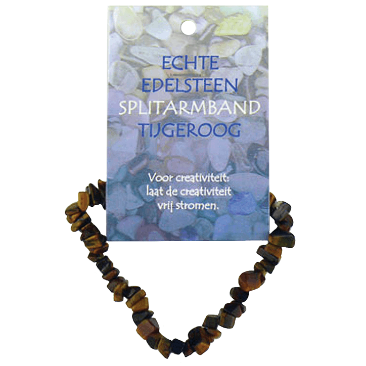 Steengoed Splitkralen Armband Tijgeroog image 1