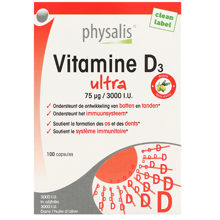Physalis Vitamine D3 Ultra - 100 capsules