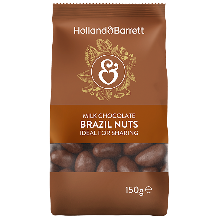 Holland & Barrett Milk Chocolate Brazil Nuts - 150g