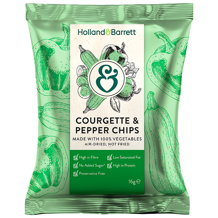 Holland & Barrett Courgette & Pepper Chips - 16g