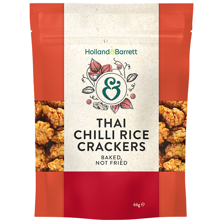 Holland & Barrett Thai Chilli Rice Crackers - 66g