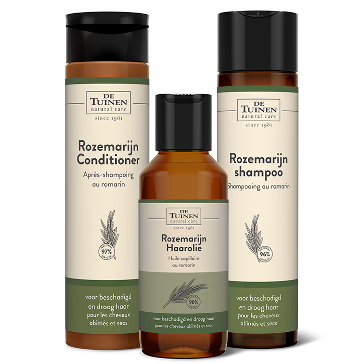 De Tuinen Rozemarijn Haar Trio Bundel - Shampoo + Haarolie + Conditioner