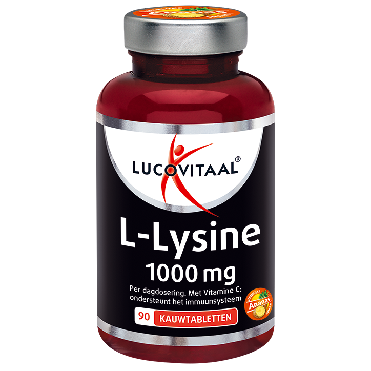 Lucovitaal L-Lysine Kauwtabletten 1000mg - 90 tabletten