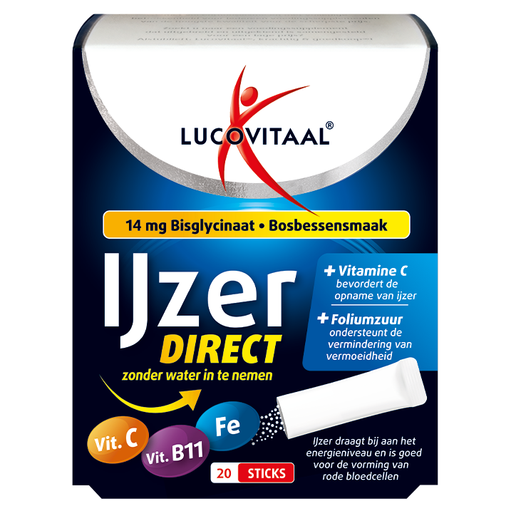 Lucovitaal IJzer Bisglycinaat Direct - 20 sticks