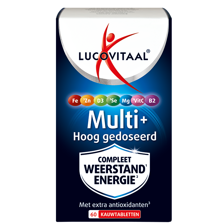 Lucovitaal Multi+ Hoog Gedoseerd Compleet - 60 kauwtabletten