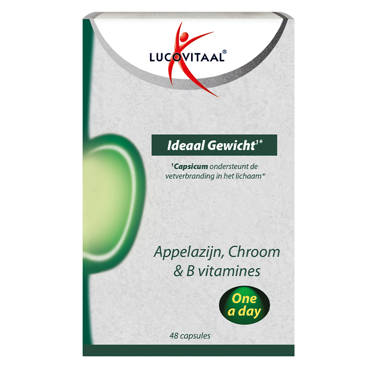 Lucovitaal Ideaal Gewicht Appelazijn, Chroom & B-vitamines - 48 capsules