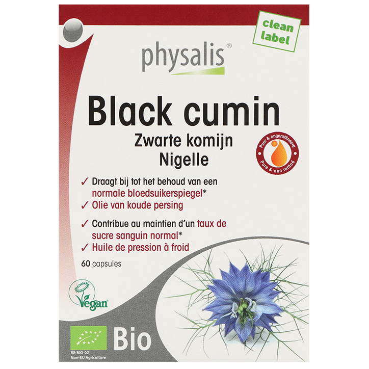 Physalis Zwarte Komijn Bio - 60 capsules