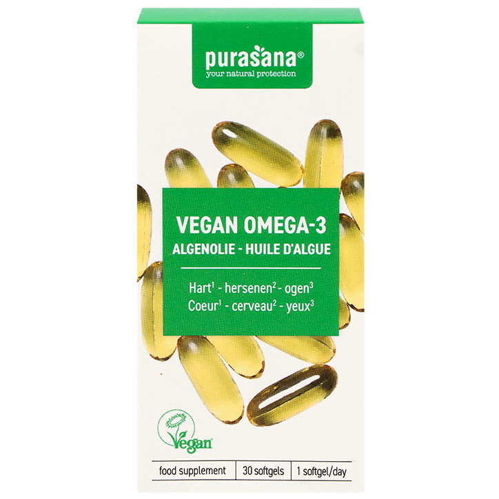 2e product 50% korting | Purasana Vegan Omega-3 Algenolie - 30 softgels