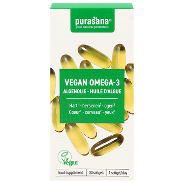 Purasana 2e product 50% korting Vegan Omega-3 Algenolie - 30 softgels - 30 stuks