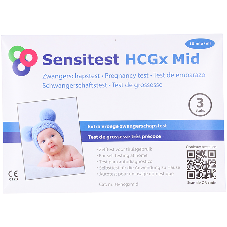 Sensitest HCGx Midstream Extra Vroege Zwangerschapstest - 3 stuks
