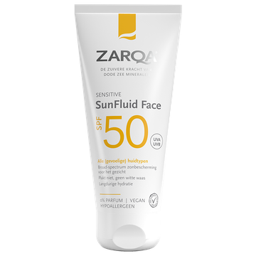 Fa 2e product 50% korting ZARQA Sun Fluid Face SPF50 - 50ml
