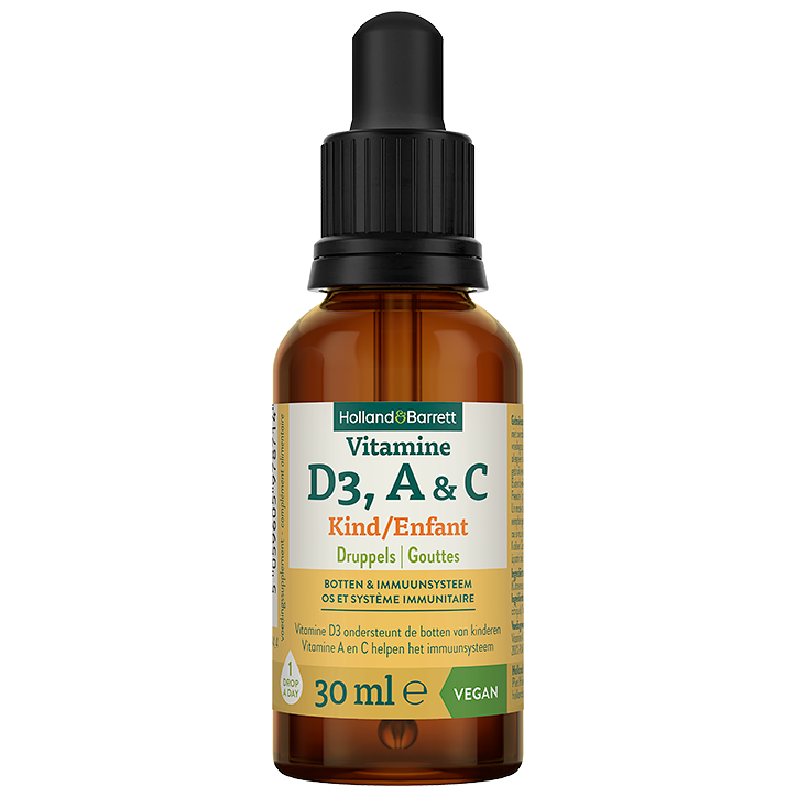 Holland & Barrett Vitamine D3, A & C Kind Druppels - 30ml