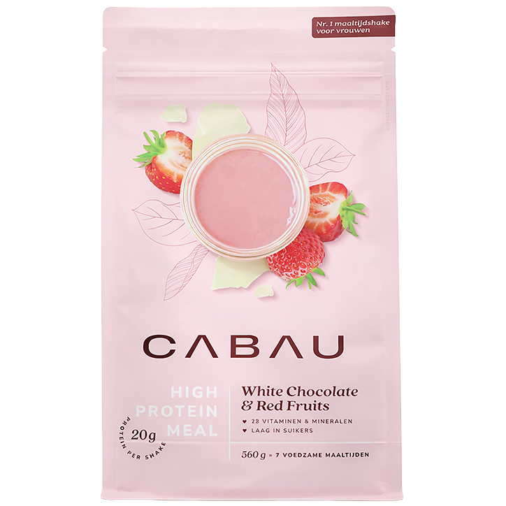 Cabau High Protein Meal White Chocolate & Red Fruits - 560g