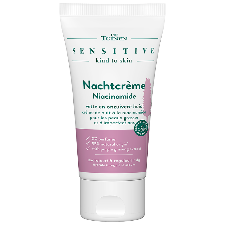 1+1 gratis | De Tuinen Sensitive Nachtcrème Niacinamide - 50ml