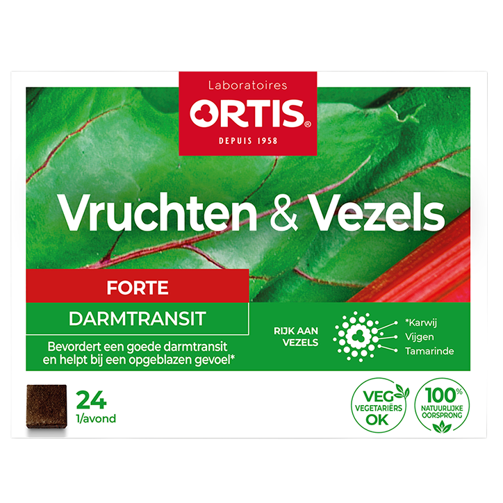 Ortis Vruchten & Vezels Forte - 24 blokjes