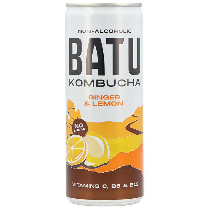 2e product 50% korting | BATU Kombucha Ginger & Lemon - 250ml