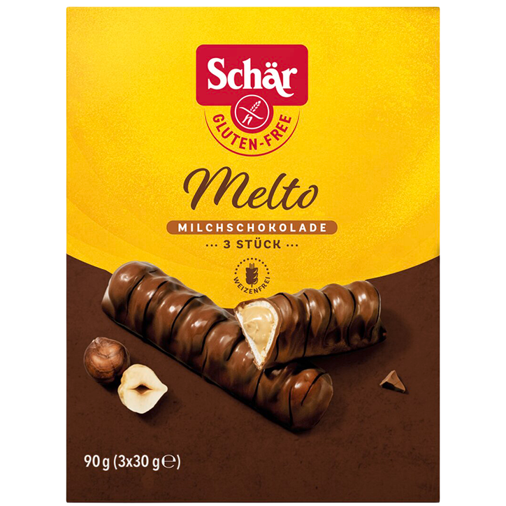 Schär Melto Chocoladereep Glutenvrij  - 3x30g