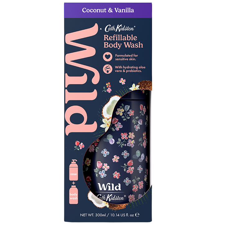 Wild Body Wash Case Marble Ditsy - Coconut & Vanilla - 300 ml