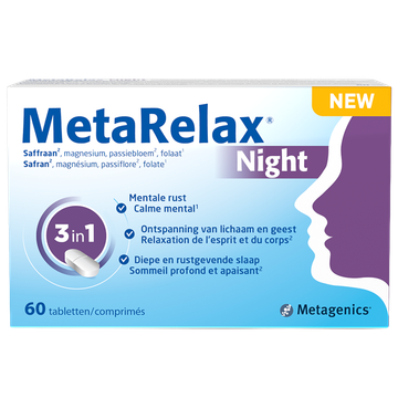 Metagenics 2e product 50% korting MetaRelax Night - 60 tabletten - 60 stuks