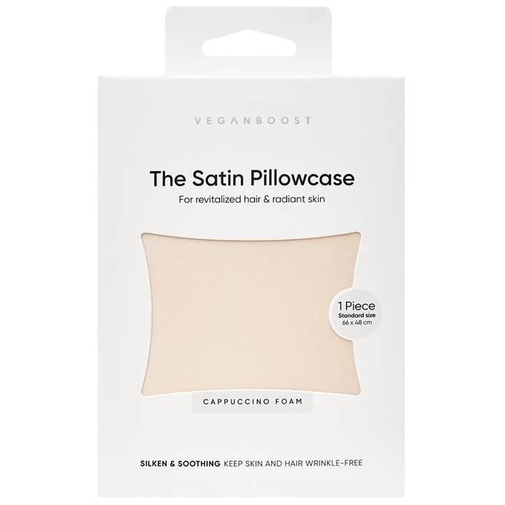 VeganBoost Satin Pillowcase Cappuccino Foam