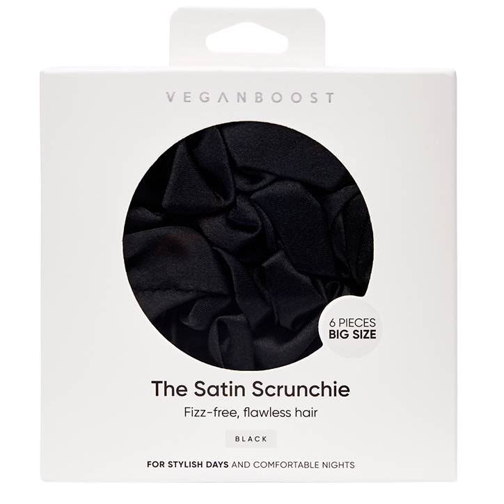 Veganboost Scrunchies Black - 6 stuks
