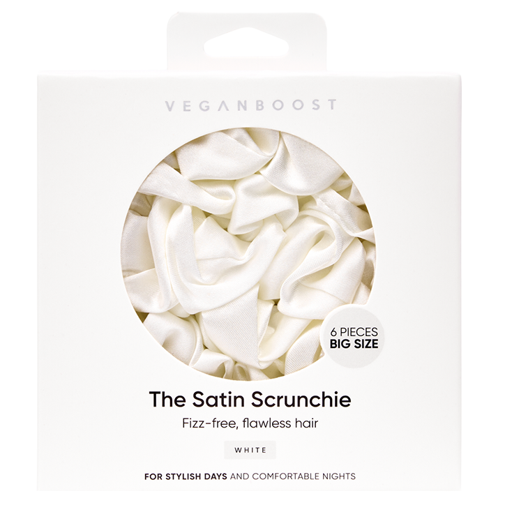 Veganboost Scrunchies White - 6 stuks