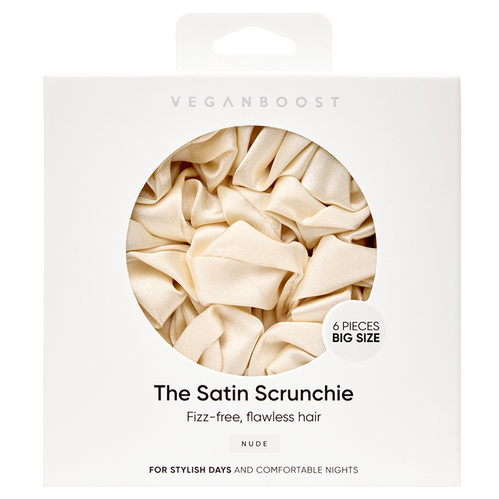 Veganboost Scrunchies Nude - 6 stuks