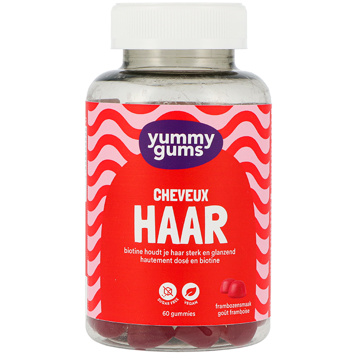 Yummygums Hair Gummies Biotine Framboos -  60 gummies