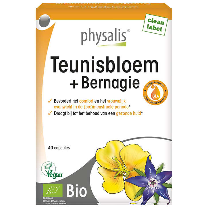 Physalis Teunisbloem + Bernagie Bio - 40 capsules