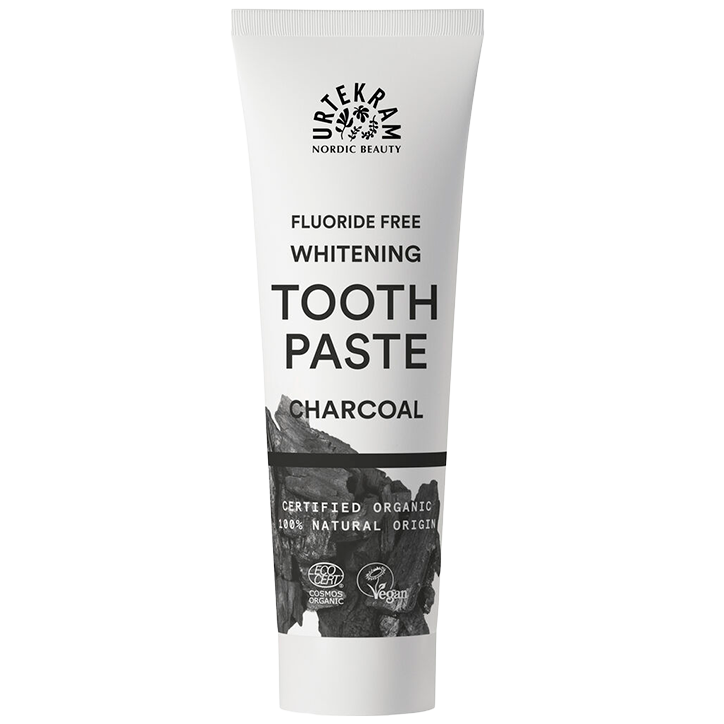 Urtekram Tandpasta Charcoal Whitening Fluoridevrij - 75ml