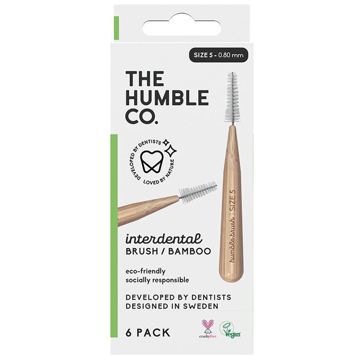 The Humble Co. Interdental Brush Bamboo Size 5 (0,80 mm) - 6 stuks